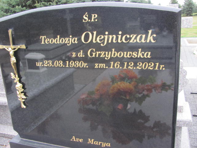 Teodozja Olejniczak 1930 Łomża Św. Brunona - Grobonet - Wyszukiwarka osób pochowanych